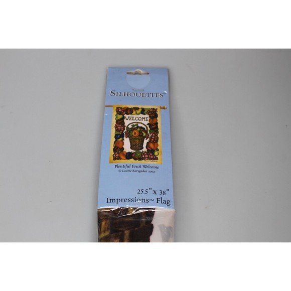 Silhouettes "Plentiful Fruit Welcome" 25.5" x 38" Impressions Flag - Picture 2 of 2